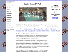 Tablet Screenshot of pacificborderrvpark.com